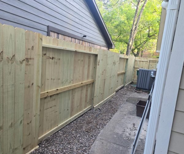 Complete fence replacement with high-quality materials and expert craftsmanship, restoring full strength, security, and privacy to the property.